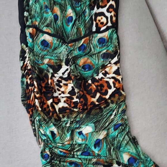 Fun mini peacock dress - Picture 3 of 4